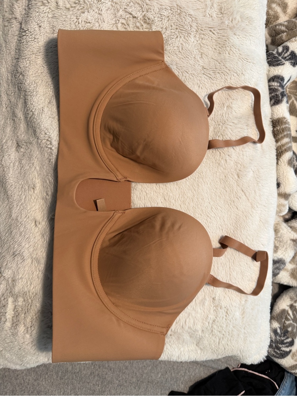 SKIMS Caramel Full-Coverage Smooth Bra with Removable Straps